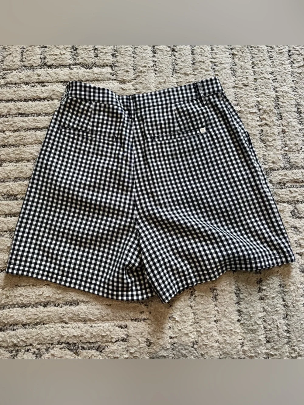 Brixton Black & White Gingham Thurston Pleated Trouser Shorts size 29 EUC - Picture 2 of 3